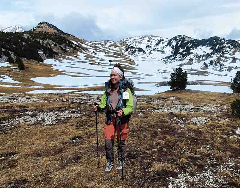 Randonneuse dans le Vercors